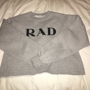 John Galt "RAD" Cropped Fleece Sweater